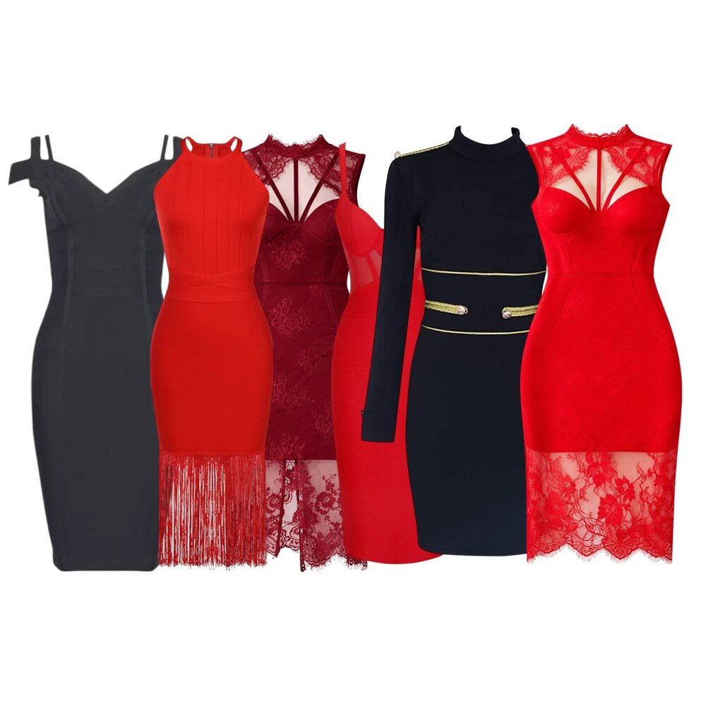 Wholesale Assortment 6-PK Boutique Bodycon Bandage Dress | Party & Event Dresses